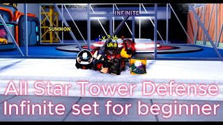 Best infinite set for beginner world2 All star tower defense [upl. by Aleksandr]