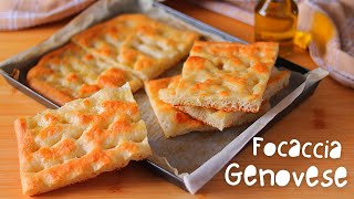 FOCACCIA GENOVESE  Croccante Fuori Morbida Dentro Ricetta di Lorenzo in cucina [upl. by Cryan]