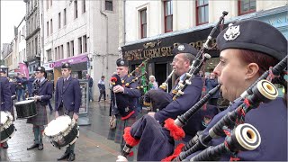 Amazing Grace played by Perth Pipe Band on High Street during Perths 2022 Christmas celebrations [upl. by Enyamart]