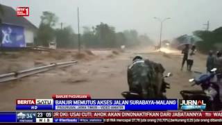 Banjir Bandang Terjang Pasuruan Jalan SurabayaMalang Lumpuh Total [upl. by Bhatt]