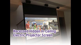 Recessed InCeiling Motorized NonTension Projector Screens [upl. by Naresh764]