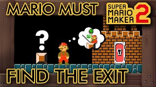 Super Mario Maker 2  Mario Must Find the Secret Exit to Beat This Level [upl. by Felicie839]