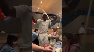 Enthusiastic Haidilao hot pot waiter in London wows diners with noodle dough dance [upl. by Nemhauser163]