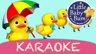 Five Little Ducks  Karaoke Version With Lyrics HD from LittleBabyBum [upl. by Lekar]