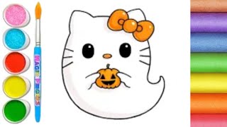 Hello Kitty Drawing Cute 🎀👻😍😊 [upl. by Hsejar]