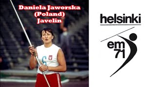 Daniela Jaworska Poland Javelin European championships Helsinki 19710813 [upl. by Dodds769]