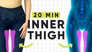 20 Minute Inner Thigh Isolate Workout  No equipment athome Pilates exercises [upl. by Mharg]