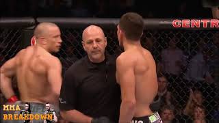 George St Pierre vs Nick Diaz Best Highlights [upl. by Tilla603]