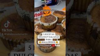 5 RECETAS DULCES Y SALADAS PARA 🎃 HALLOWEEN 🎃 halloween halloweenrecipe short shorts [upl. by Itisahc]