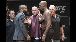 UFC 214 Daniel Cormier vs Jon Jones 2 Staredown  MMA Fighting [upl. by Avonasac416]