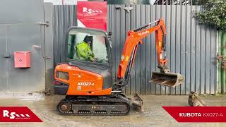 KUBOTA KX0274  27T MINI EXCAVATOR  RS MACHINERY HIRE AND SALE [upl. by Sophie]