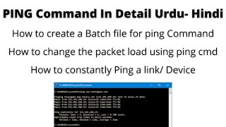 Ping Command in detail  How does PING work ICMP  Networking Trouble shoot command in Urdu  Hindi [upl. by Ahcsat]