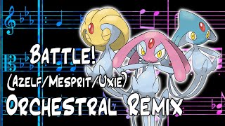 Pokémon Brilliant Diamond Shining Pearl  Battle Azelf Mesprit Uxie  Orchestral Remix [upl. by Snahc]