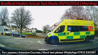 Bradford Heaton 05 November 2024 4K latest new test route Howarth road Allerton roadwisdom [upl. by Munford]