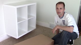 Ikea EXPEDIT  KALLAX shelf  how to assemble and wall mount bookcase [upl. by Attem]