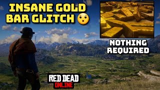 CRAZY OP INFINITE GOLD BARS GLITCH  MONEY XP GLITCH  RDR2 ONLINE  RED DEAD ONLINE [upl. by Emmalynne]