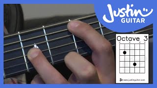 Finding Notes On The Guitar Neck Using Octaves Guitar Lesson IM116 How to play IF Stage 1 [upl. by Ynohtnaed]