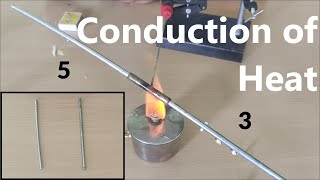 Science Experiment  Rate of Conductivity of Heat  Iron amp Aluminium [upl. by Aihsoem]