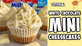 Mini White Chocolate Cheesecake Recipe tutorial Shorts [upl. by Oznarol]