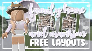 6 Family House amp Mansion Layouts  1  2 Story  Bloxburg Roblox [upl. by Franzoni]