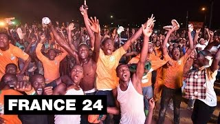 CAN2015  Explosion de joie en Côte dIvoire après la victoire en finale [upl. by Norvun]