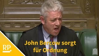 BrexitAbstimmung John Bercow sorgt für Ordnung im britischen Parlament [upl. by Ahsiam]