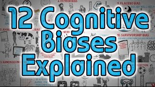 12 Cognitive Biases Explained  How to Think Better and More Logically Removing Bias [upl. by Elleneg444]