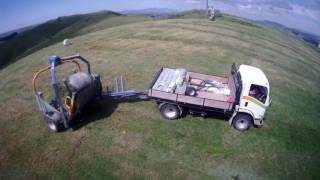 John Clark Contracting Round Baling Grass Silage New Zealand 201617 [upl. by Korns]