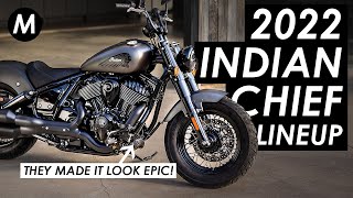 New 2022 Indian Chief Dark Horse Chief Bobber amp Super Chief Limited Announced Full Specs amp Images [upl. by Vivi]