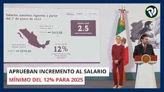 Aprueban incremento al salario mínimo del 12 para 2025 [upl. by Aicined]