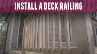 How to Install a Deck Railing  DIY Network [upl. by Mapel41]