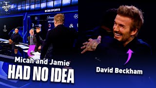 David Beckham SURPRISES Thierry Henry Jamie Carragher amp Micah Richards  UCL Today  CBS Sports [upl. by Assenar663]