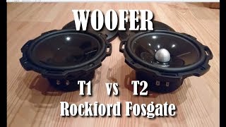 Rockford Fosgate T1 vs T2 Woofer T1652S vs T2652S [upl. by Lrem]