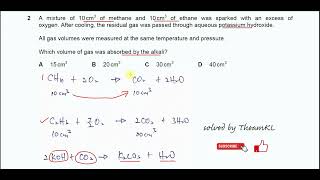 970111MJ24Q2 Cambridge International AS Level Chemistry MayJune 2024 Paper 11 Q2 [upl. by Harrie21]