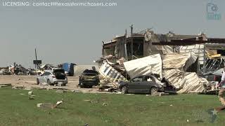 Aftermath of Powerful Tornado that Tore Across Interstate35 in Valley View Texas D [upl. by Llewop556]