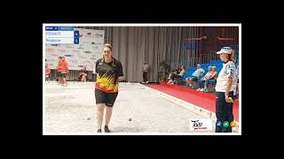 Petanque European Championship 2024 Women Double France vs Belgium [upl. by Ayanet]