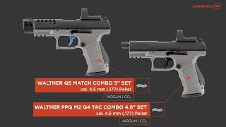 Walther PPQ M2 Q4 TAC Combo 46quot Set  Walther Q5 Match Combo 5quot SET  AIRGUN  Product presentation [upl. by Snodgrass]