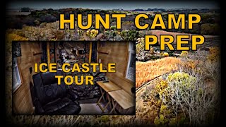 Deer Camp Prep amp Ice Castle Fish House  Camper Tour deerhunting [upl. by Hembree903]