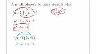 Å multiplisere to parentesuttrykk [upl. by Damick]