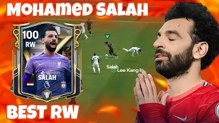 Review Mohamed Salah RW OVR 100 •Card Event Hall Of Legends FC MOBILE [upl. by Etnemelc]