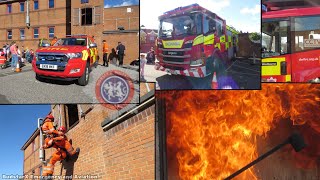 ROPE RESCUE DEMO DWFRS Springbourne Fire Station Open day Part 1 check desc [upl. by Latimer]