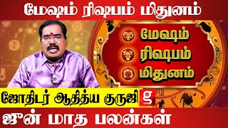 தொட்டது துலங்கும் ஜூன் மாதம்  Astrologer Aditya Guruji  June Month Palangal  Rasipalan 2024 [upl. by Ahsakat]