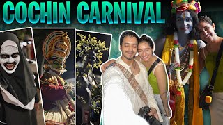 Our first carnival experience 😳  COCHIN CARNIVAL 2024 [upl. by Oikim]