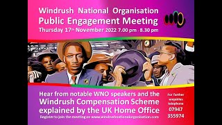 Windrush Compensation Scheme Glenda Caesar says join us Thursdays 17th Nov with the Home Office [upl. by Levitan]