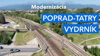 Modernizácia železničnej trate PopradTatry  Vydrník september 2024 [upl. by Tor]