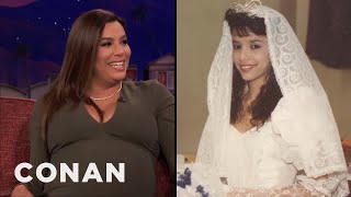 Eva Longoria Worked At Wendy’s Illegally To Pay For Her Quinceañera  CONAN on TBS [upl. by Daenis]