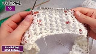 🌸 Elegant Lace Knitting in the Round  Easy Circular Knitting Tutorial for All Levels 🧶 [upl. by Ybbed521]