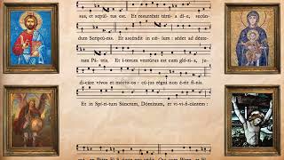 Credo III  Catholic Latin Gregorian Chant Lyrics [upl. by Seravat]