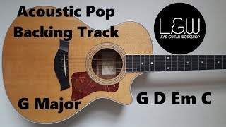 G Major Backing track G Ionian Acoustic Pop backing track [upl. by Nilram774]