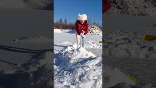 This Girl got stuck under a snowy mountain 😱 trending snow shortvideo [upl. by Wavell611]